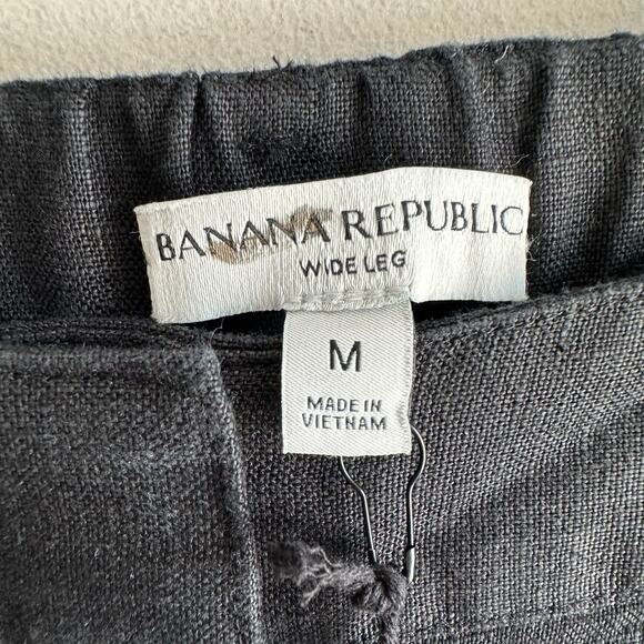 Banana Republic The Everyday Wide Leg Linen Pant Black M 713516 - Picture 4 of 12